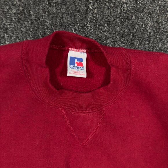 Vintage 90s Russell Athletic Crewneck Sweatshirt Men’s Medium Red Made in USA - Picture 3 of 5